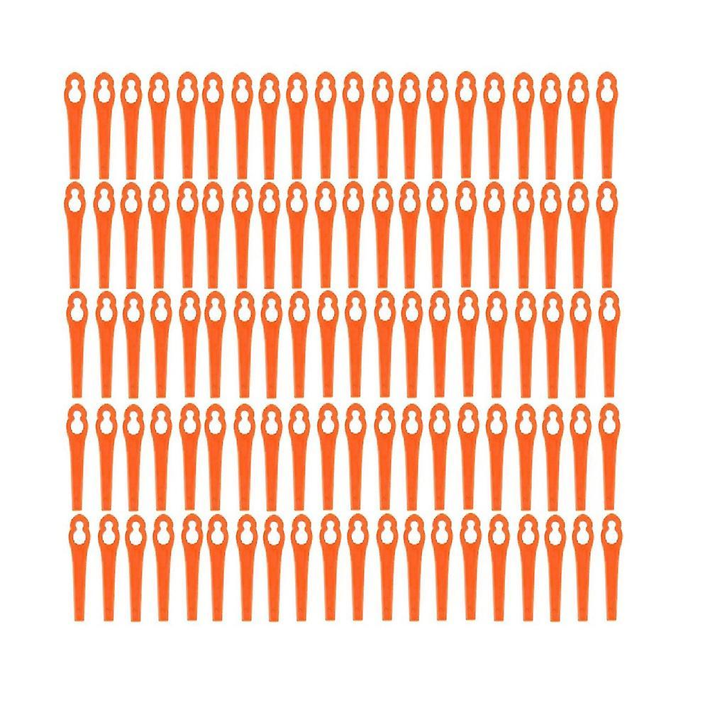 100pcs 8.3cm Plastic Grass Trimmer Blade Replacement Blades Lawn