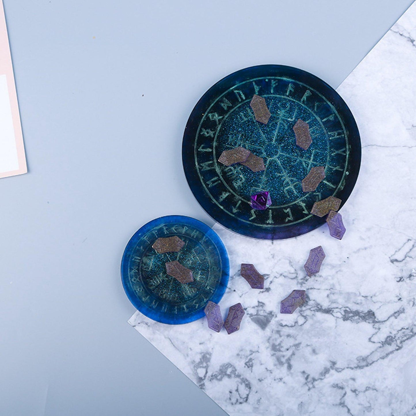 Diy Divination Pad Astrology Compass Silicone Mold (rune Card)