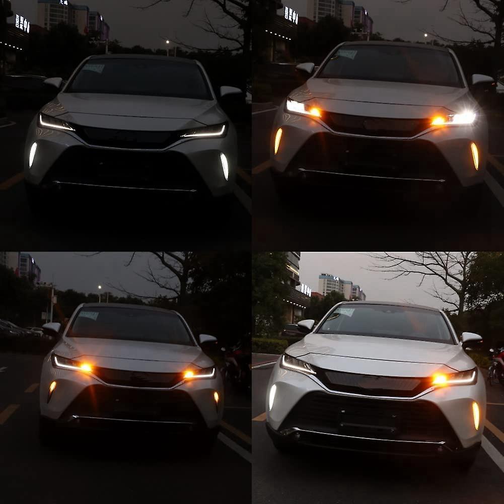 For Toyota Harrier Venza 2021 2022 Car Led Drl Turn Fog Lamp,yellow