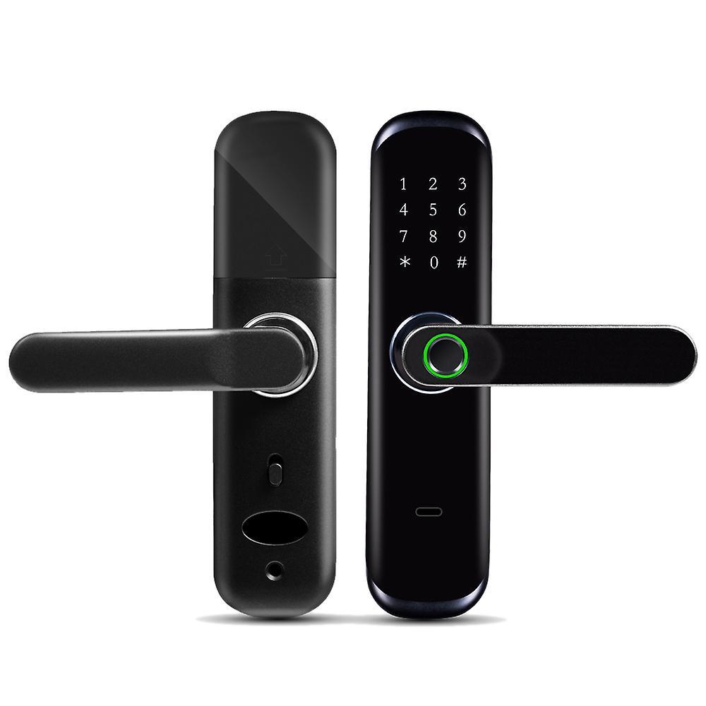 Tuya App Wifi Mobile Phone Remote Password Smart Door Lock Black