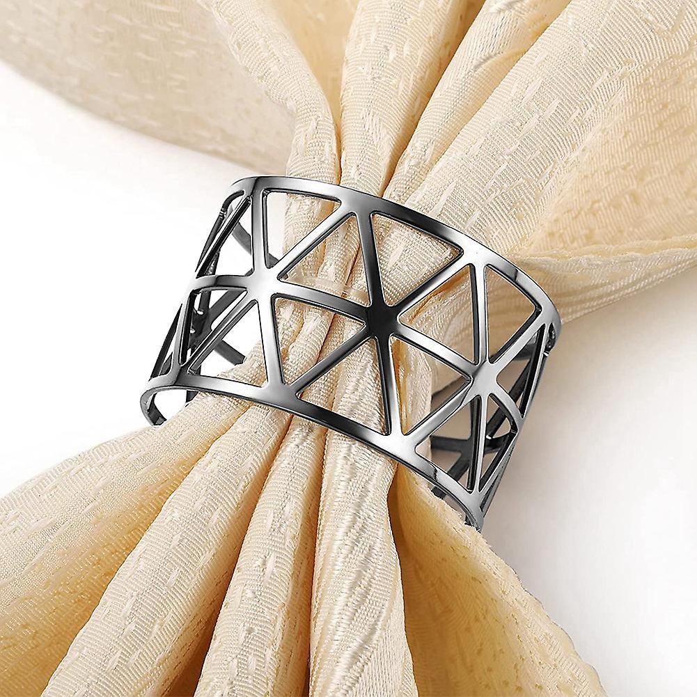 12pcs Napkin Rings Holders Serviette Metal for Party Dinner Table
