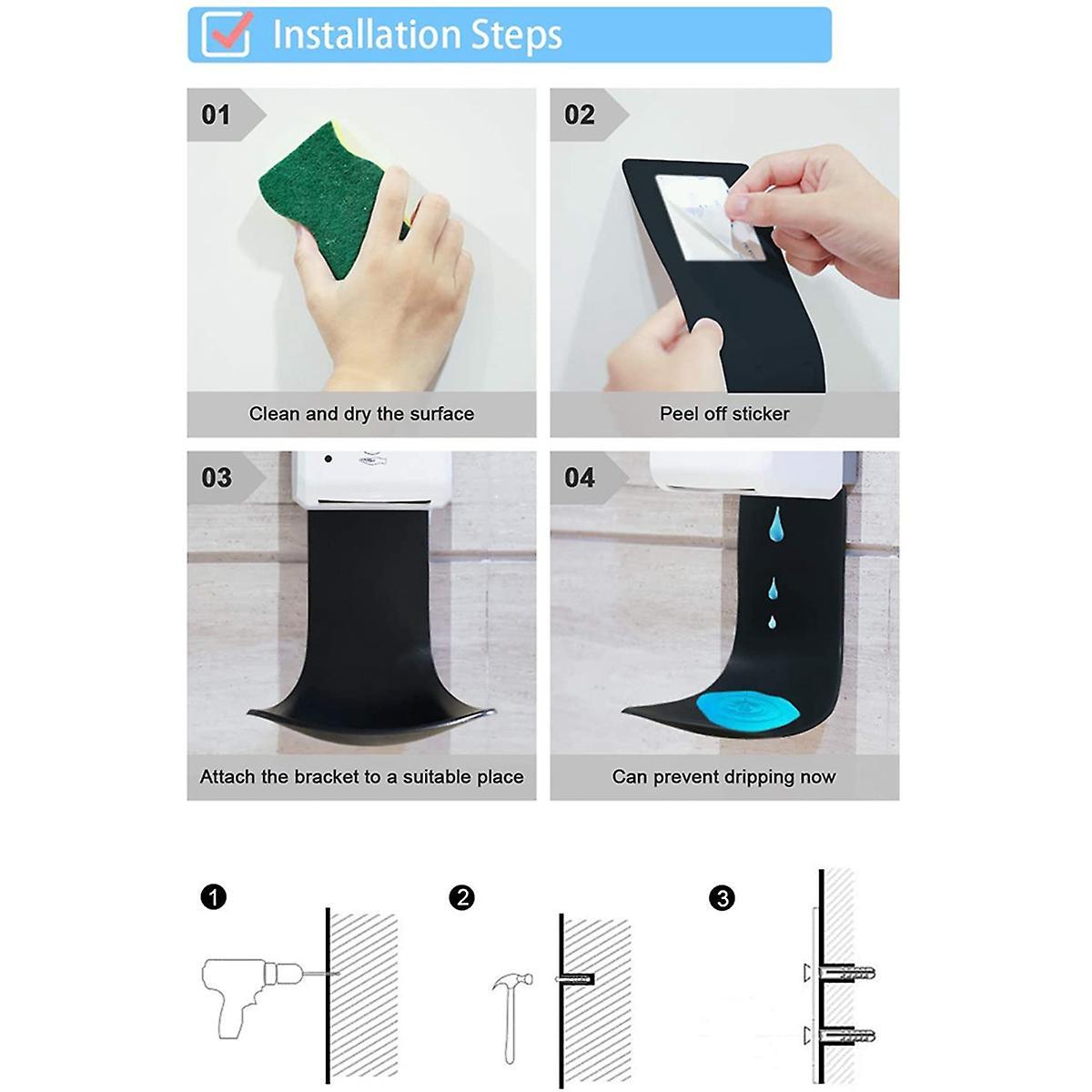 Drip Tray for Automatic Soap Dispenser, Wall Mount and Dispenser
