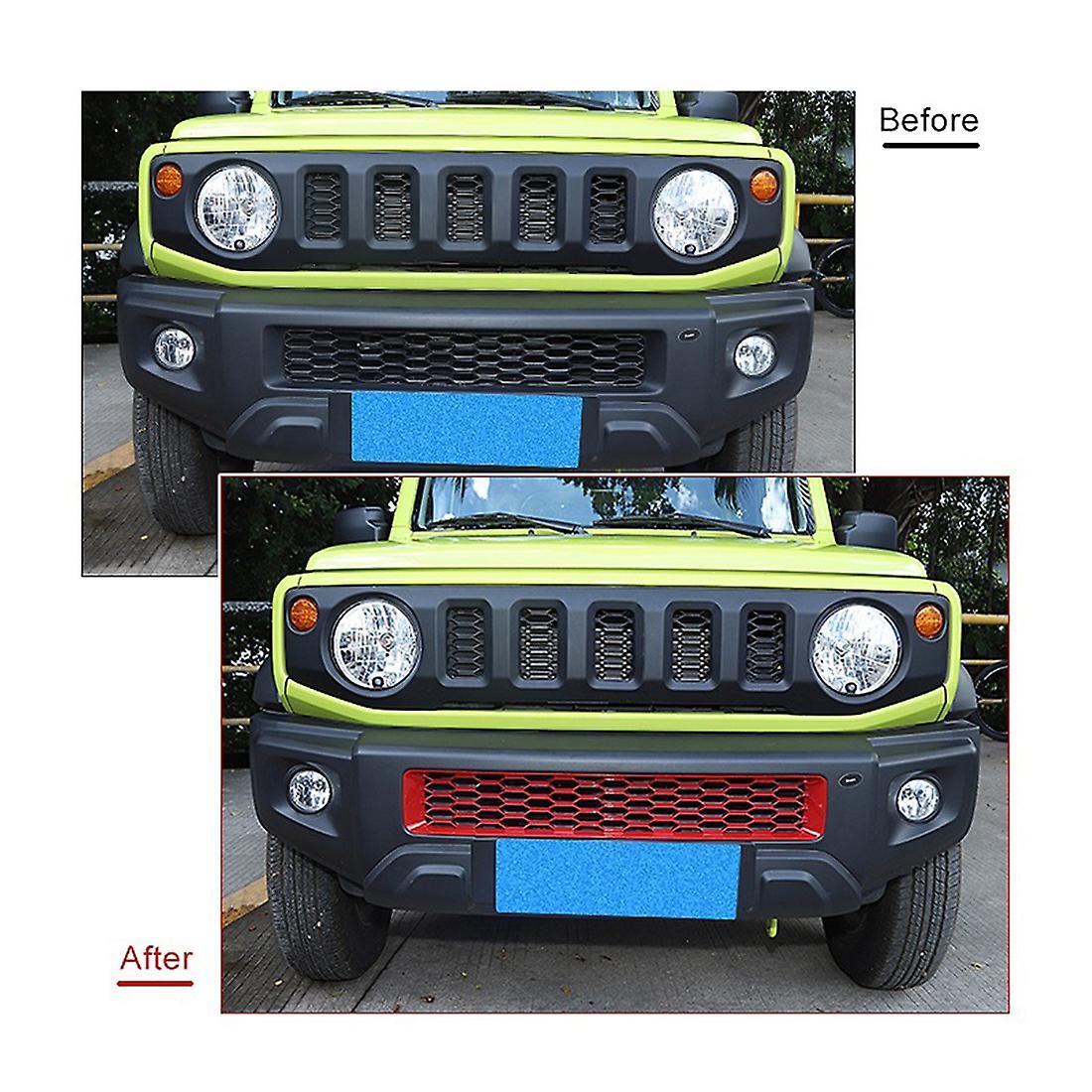Car Front Bumper Grill Insert Cover Trim for Jimny 2019-2022, Abs Red
