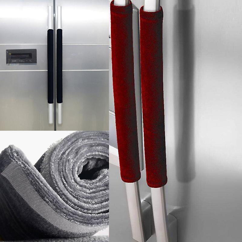 1 Pair Refrigerator Handle Cover Practical Doorknob Door, Black