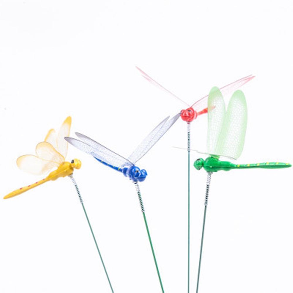 12pcs Artificial Dragonfly Butterflies Garden Decoration Outdoor