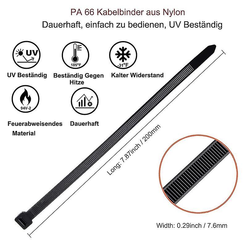Cable Ties Pack Of 300 Mm X 7.6 Mm Ultra with 75 Kg Tensile Strength