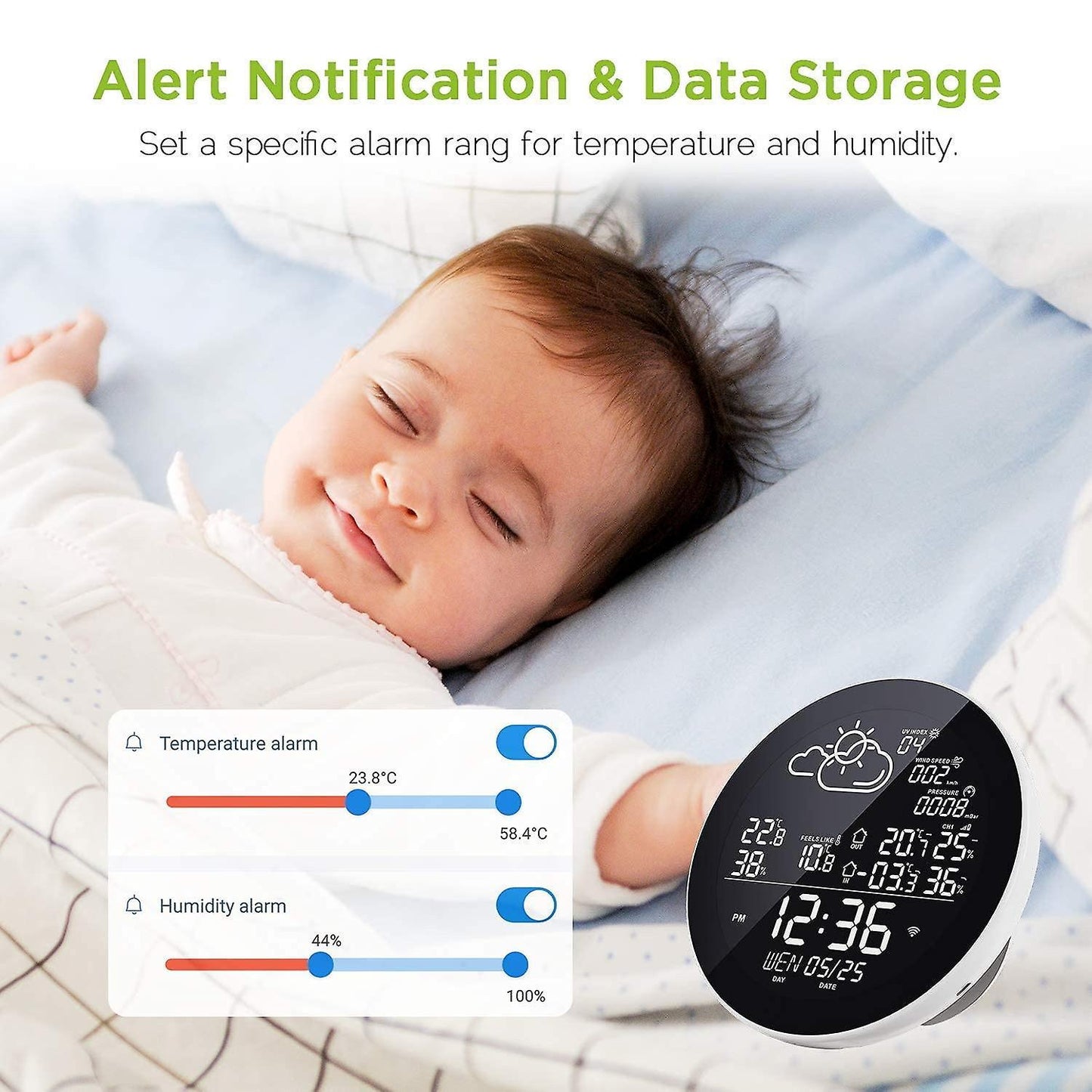 Weather Station Wireless Indoor Outdoor Digital Thermometer
