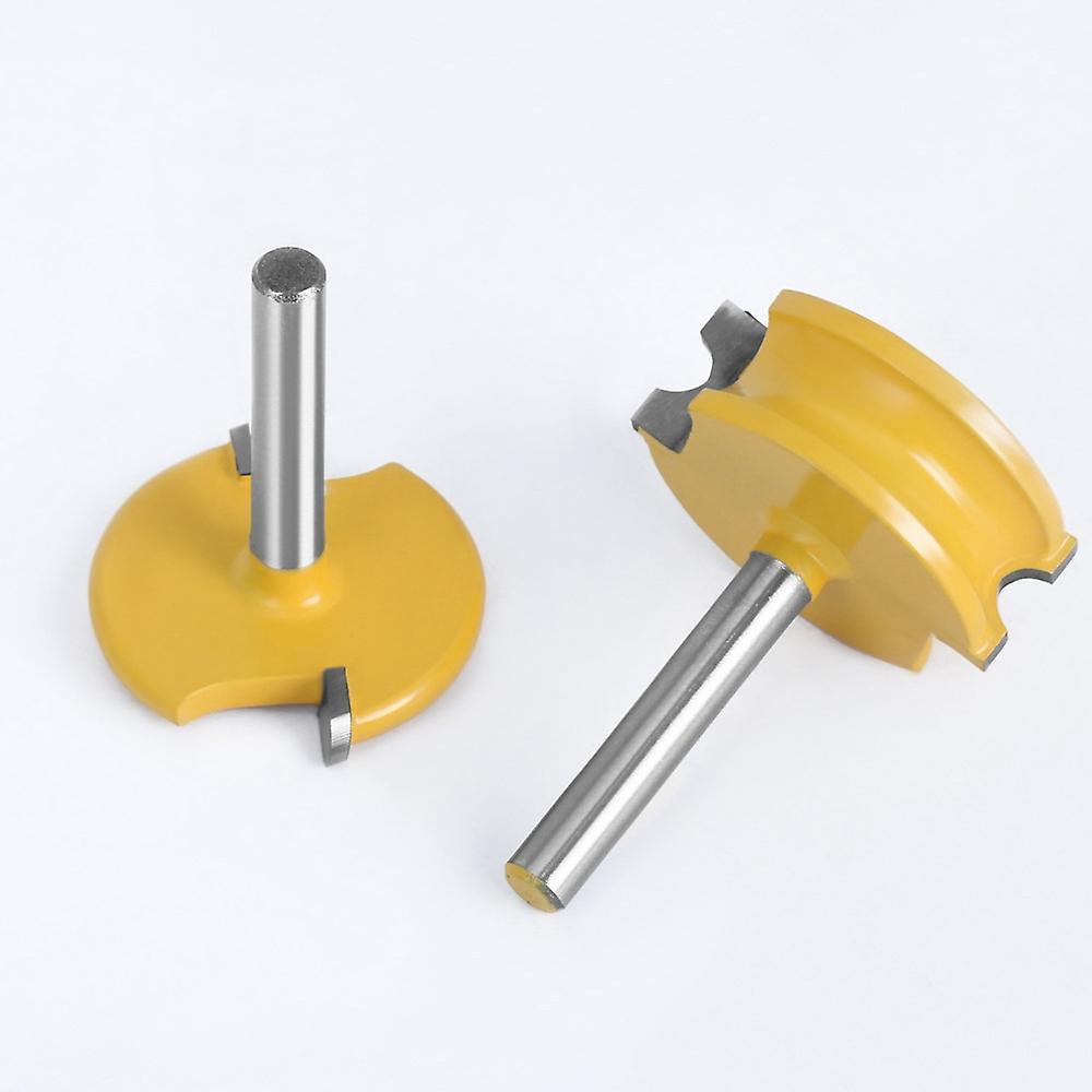 2 Pcs 6mm Shank Router Bit Set Woodworking Tungsten Cobalt Alloy