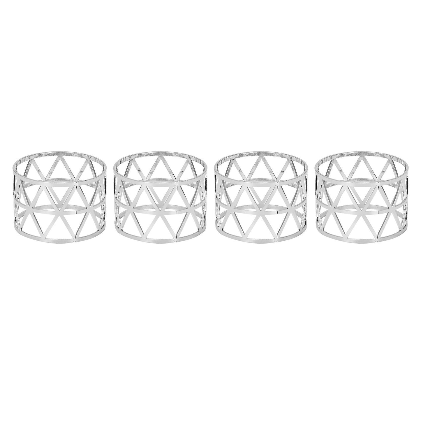 12pcs Hollow Out Napkin Rings Household Metal Napkin Holder Adornment