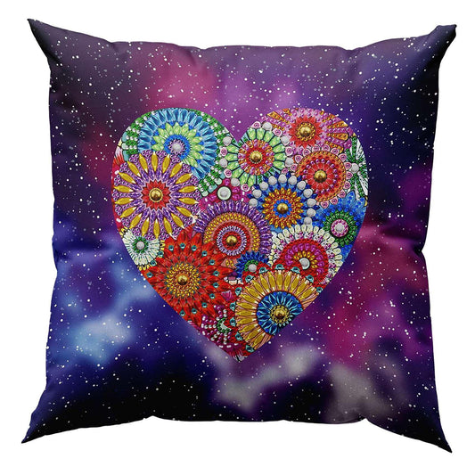 30x30cm Diy Diamond Christmas Pillowcase Decoration Heart Shape