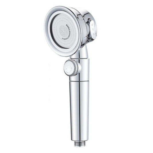 Pressure Shower Head with Switch On/off Button Bathroom(silver)