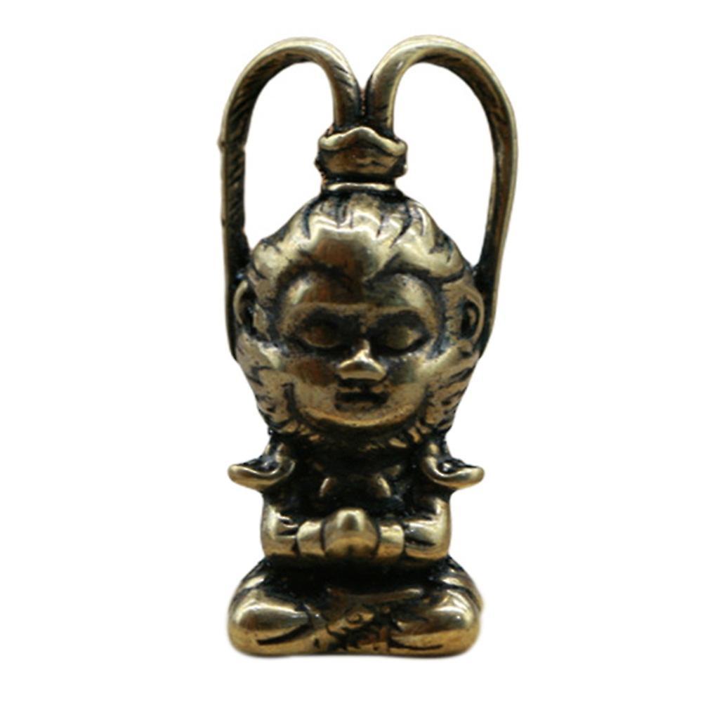 Copper Monkey King Figurine Sun Wukong Statue Fish Tank Ornaments