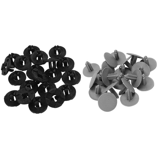 20 Uds Remaches De Plastico Para Clip Tornillo Sujetador Tipo,negro