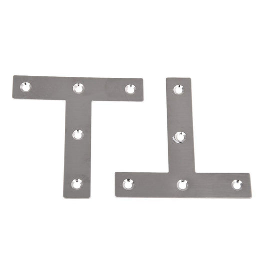 5 Pcs Angle Plate Corner Brace Flat T Shape Repair Bracket 80mm X 80mm