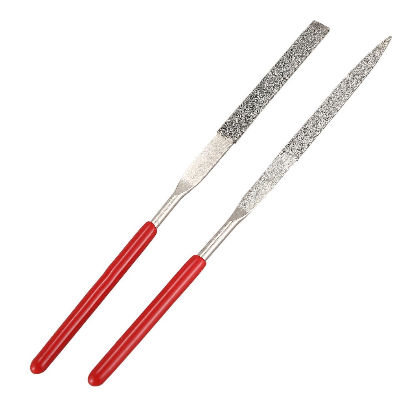 10 Pcs Square Oval  Crossing Stone Metal Diamond Needle Files