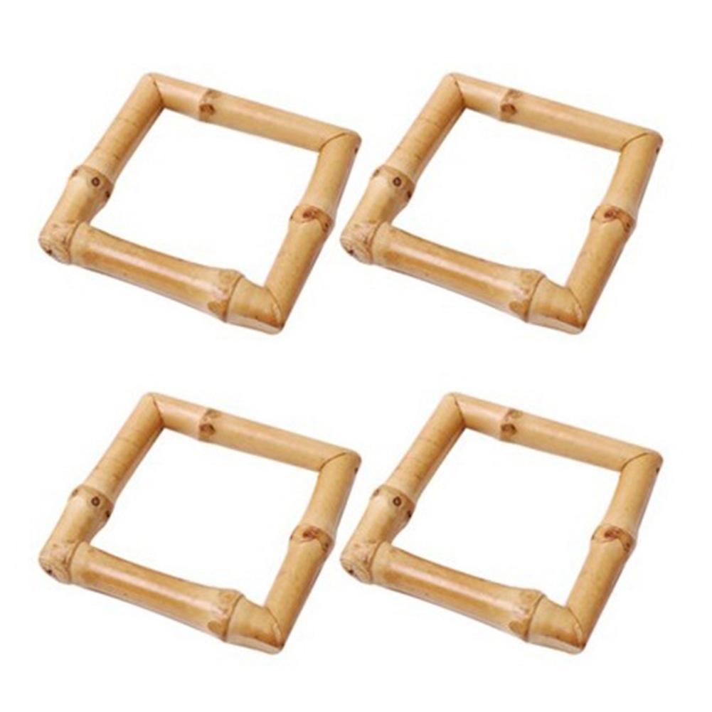 Wood Bamboo Napkin Rings Set Of 4, Napkin Holder Table Decorations