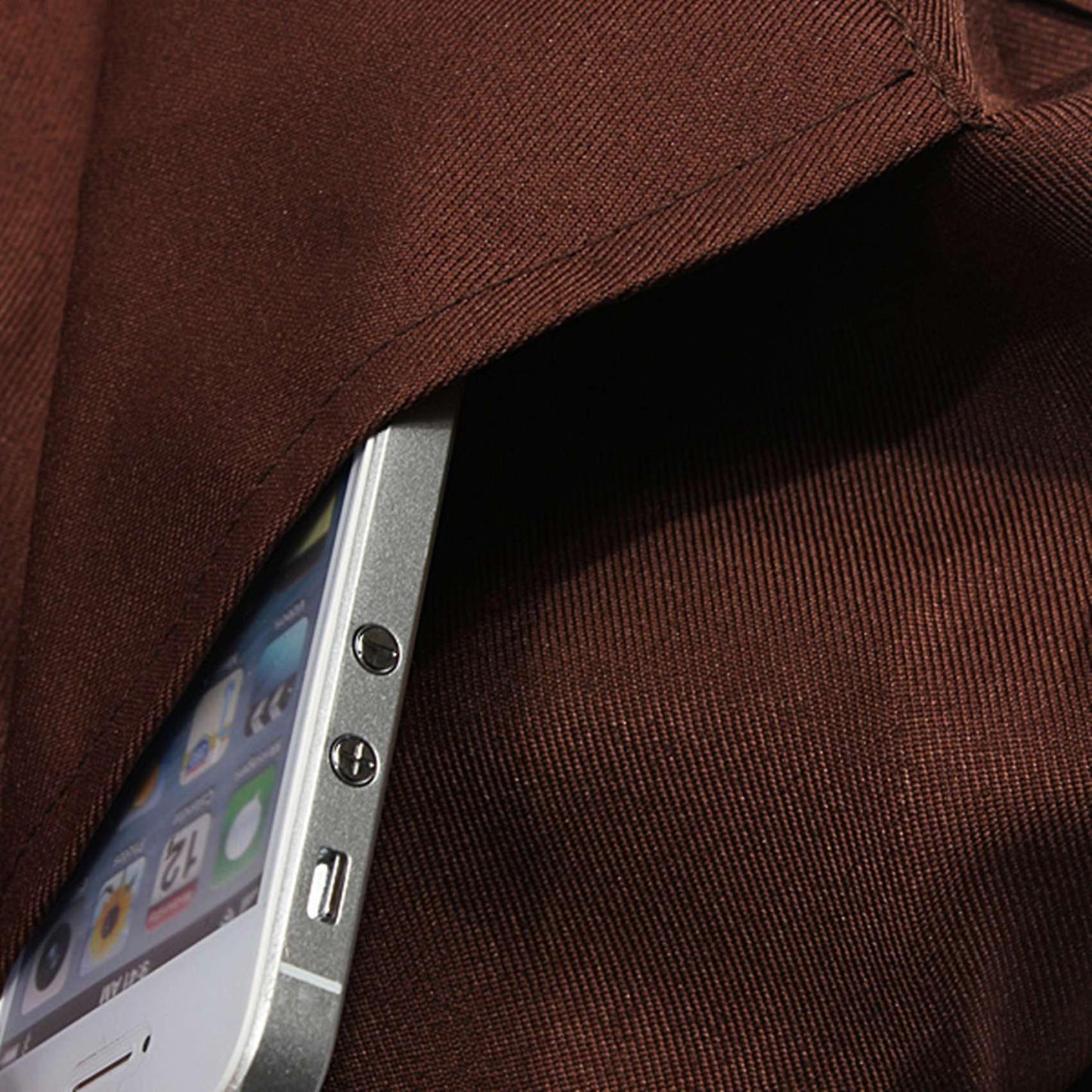Plain Apron Front Pocket - Brown