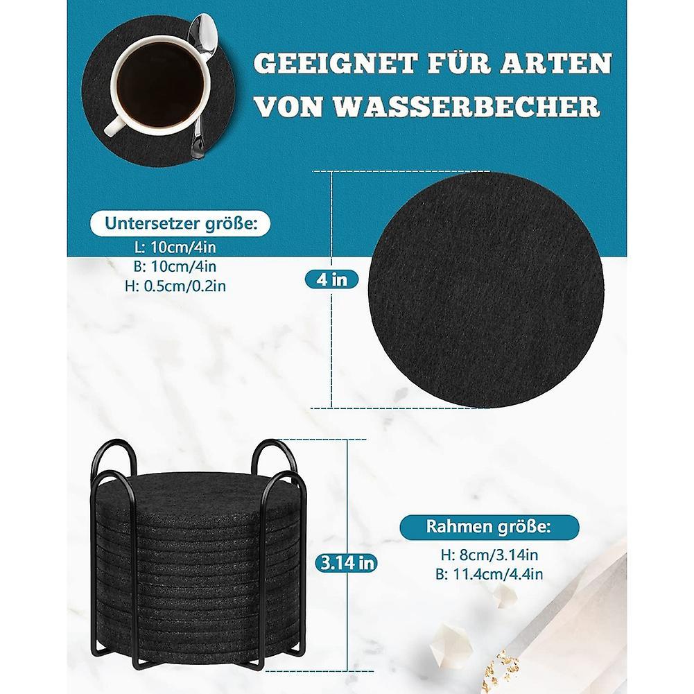 Coasters Set Felt Coasters - Suitable for Cups, Bar, Glass, 12pcs