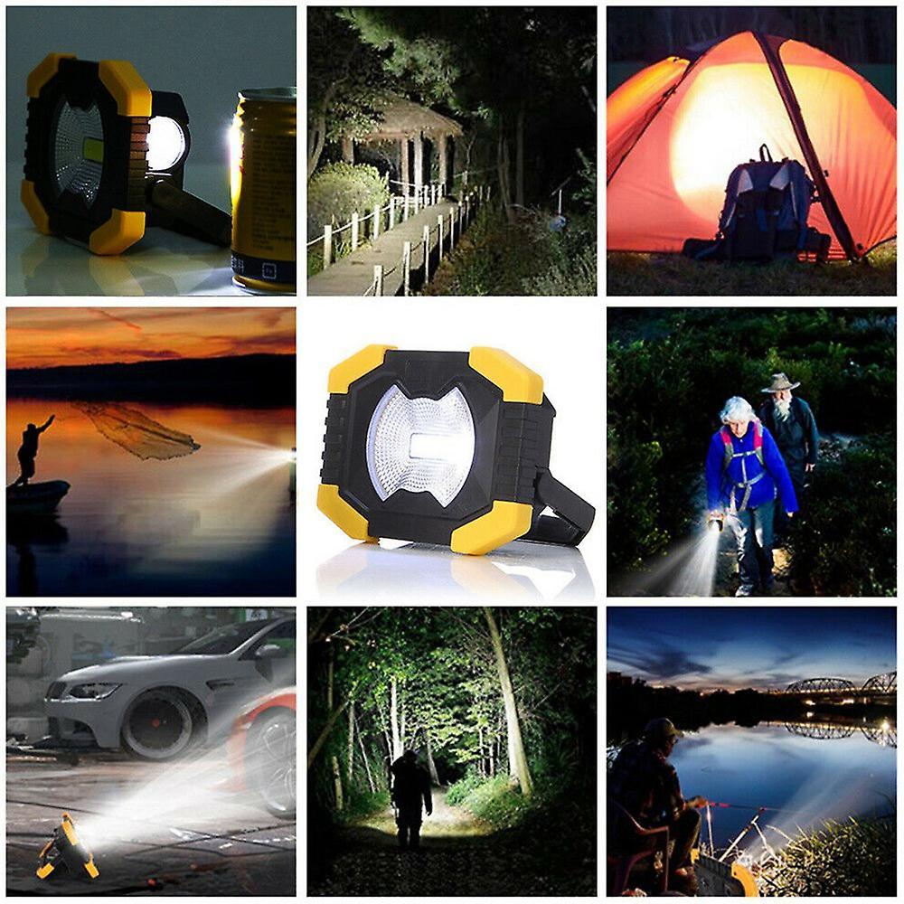 50w Spotlight Solar Light Led Work Light Usb Rechargeable Flashlight