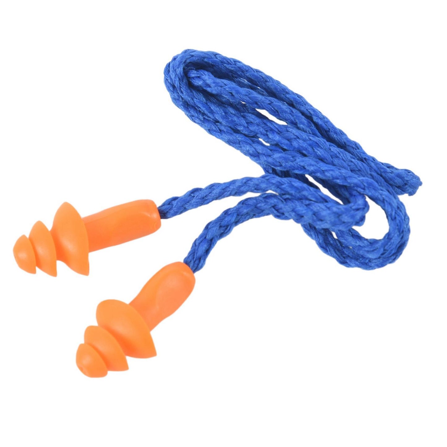 10 Pcs Ear Plugs - Hearing Protection Muffs with Cord Blue Orange