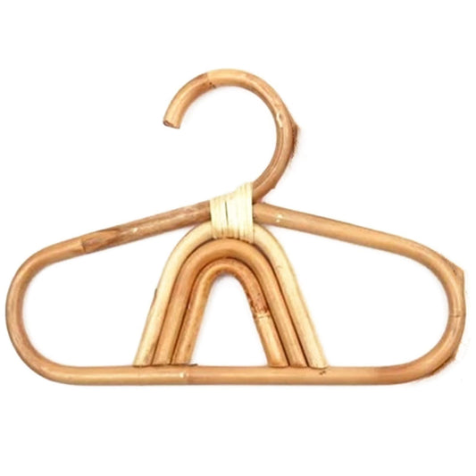 Rattan Kids Hanger Kids Garments Organizer Room Decor Hanger-rainbow