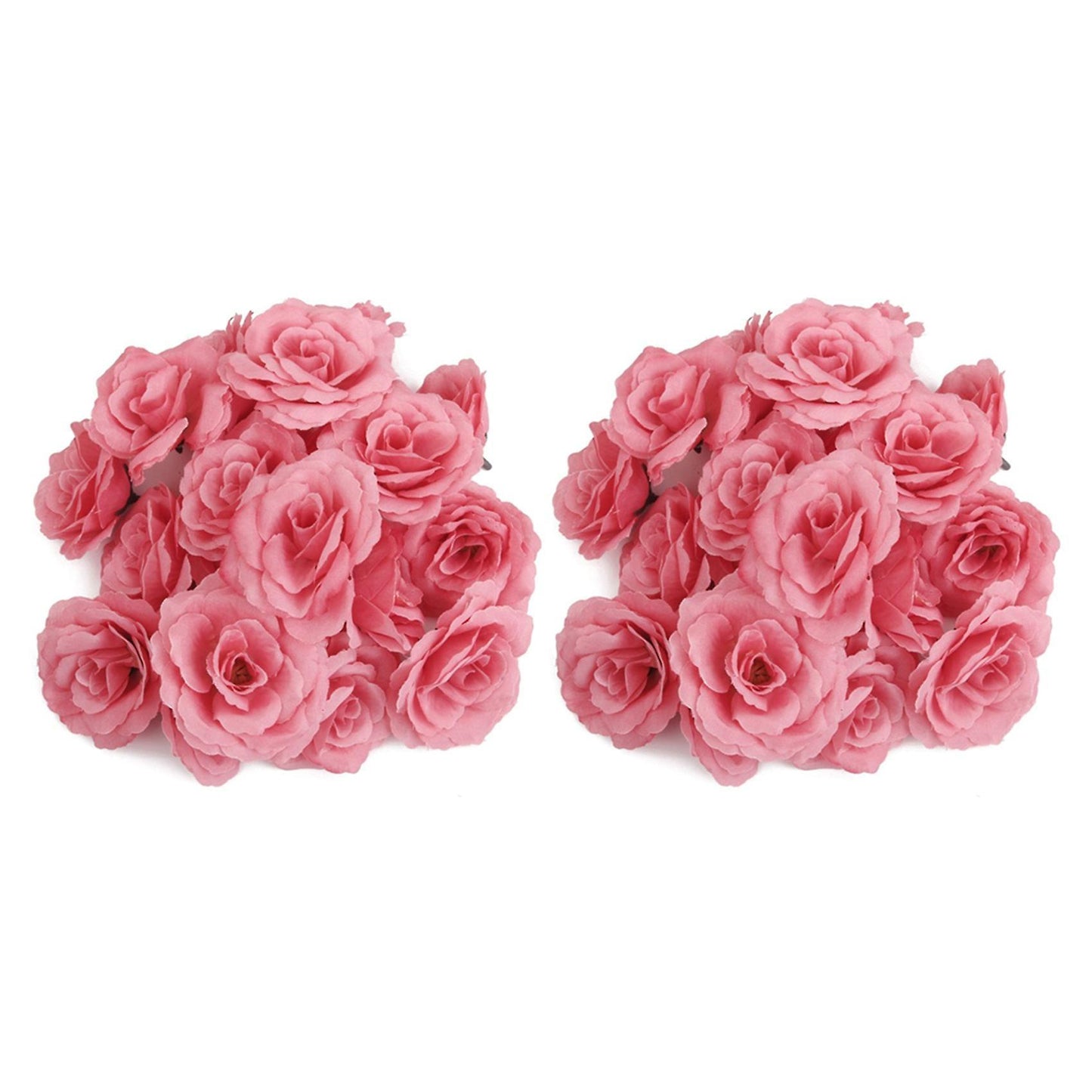 40x Rose Fleur Artificielle Corolle Decoration De Mariage(rose)