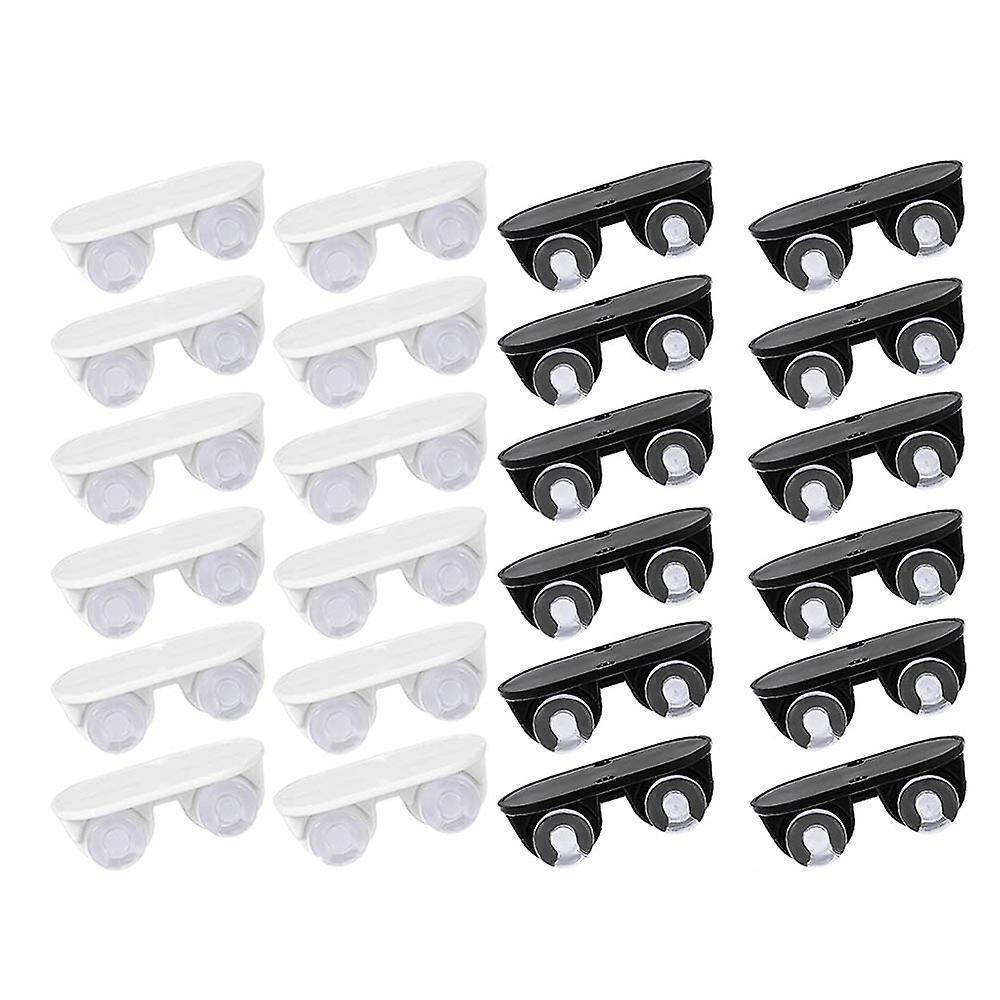 24 Pieces Self Adhesive Wheels Small Caster Wheels (white and Black)