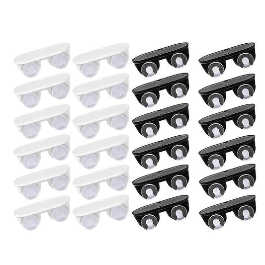 24 Pieces Self Adhesive Wheels Small Caster Wheels (white and Black)