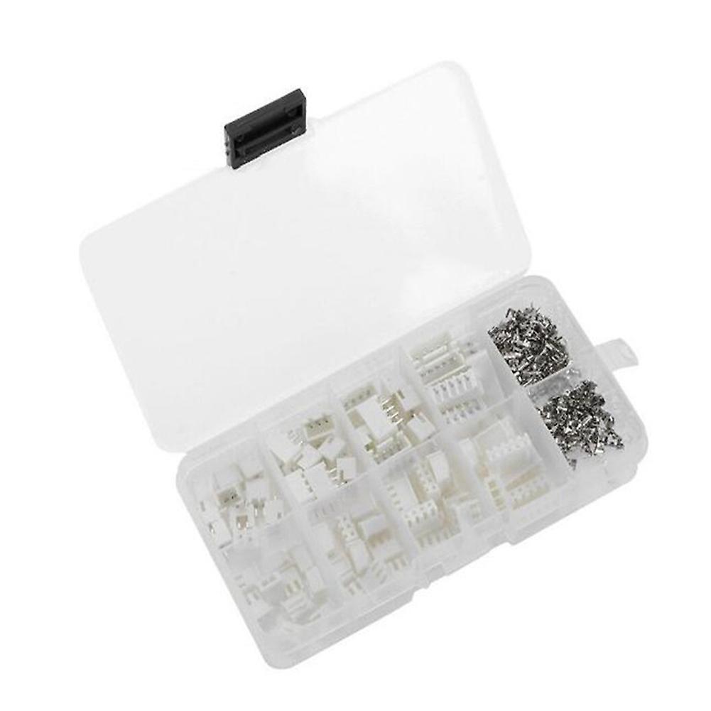 230pcs Xh2.54 2p 3p 4p 5 Pin 2.54mm Pitch Terminal Kit / Housing