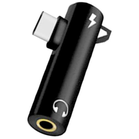 Type-c Audio Adapter 2-in-1 3.5mm Round Hole Earphone Converter