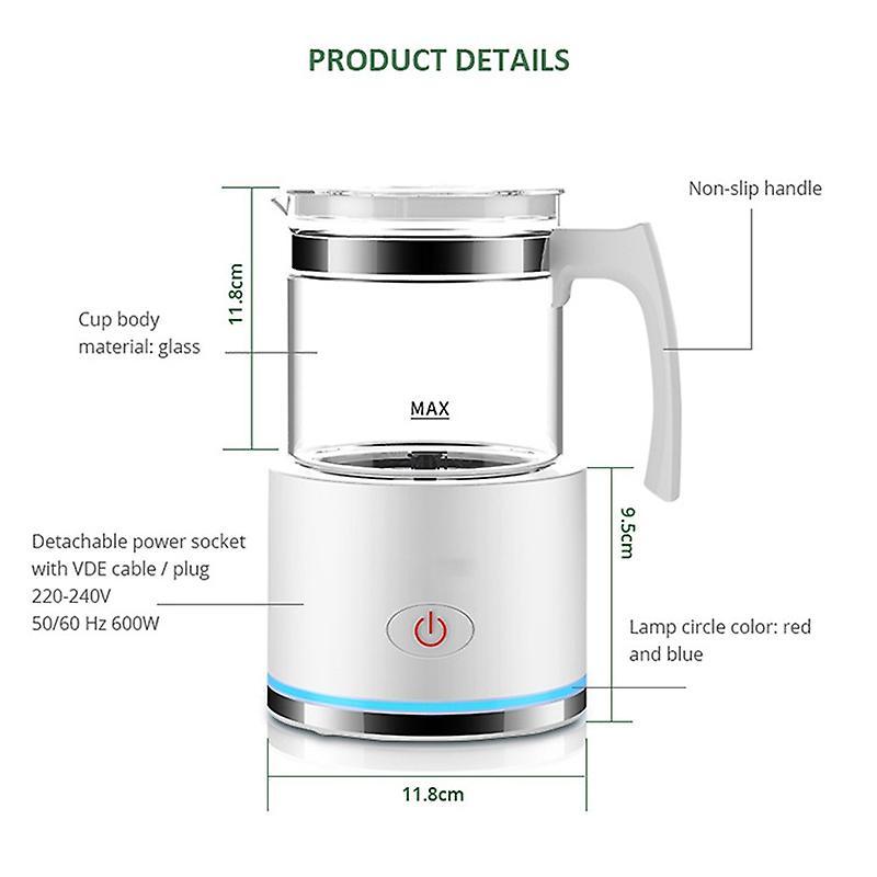 Milk Frother, Warmer with Hot Or Cold Functionality Eu Plug Black