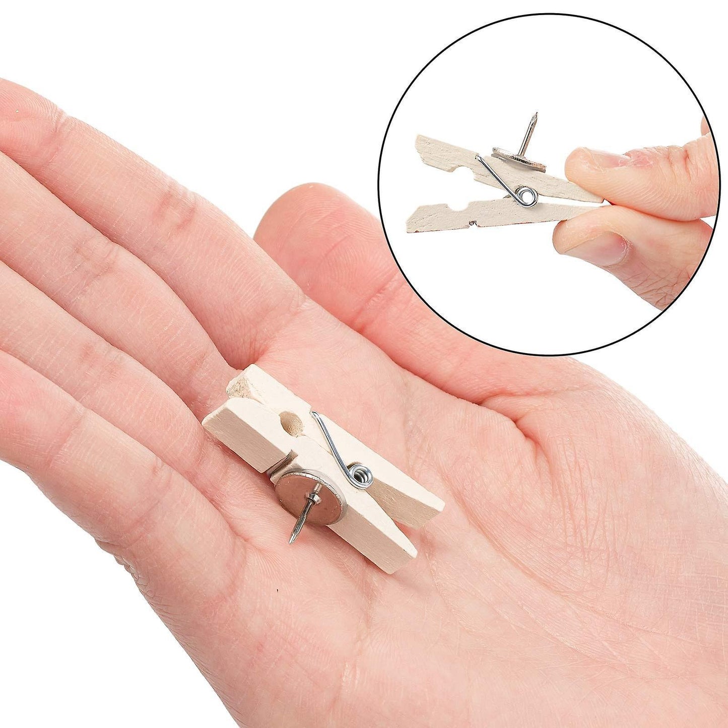 With Clips, 50pcs Thumbtacks Paper Clips for Cork Boards Notes