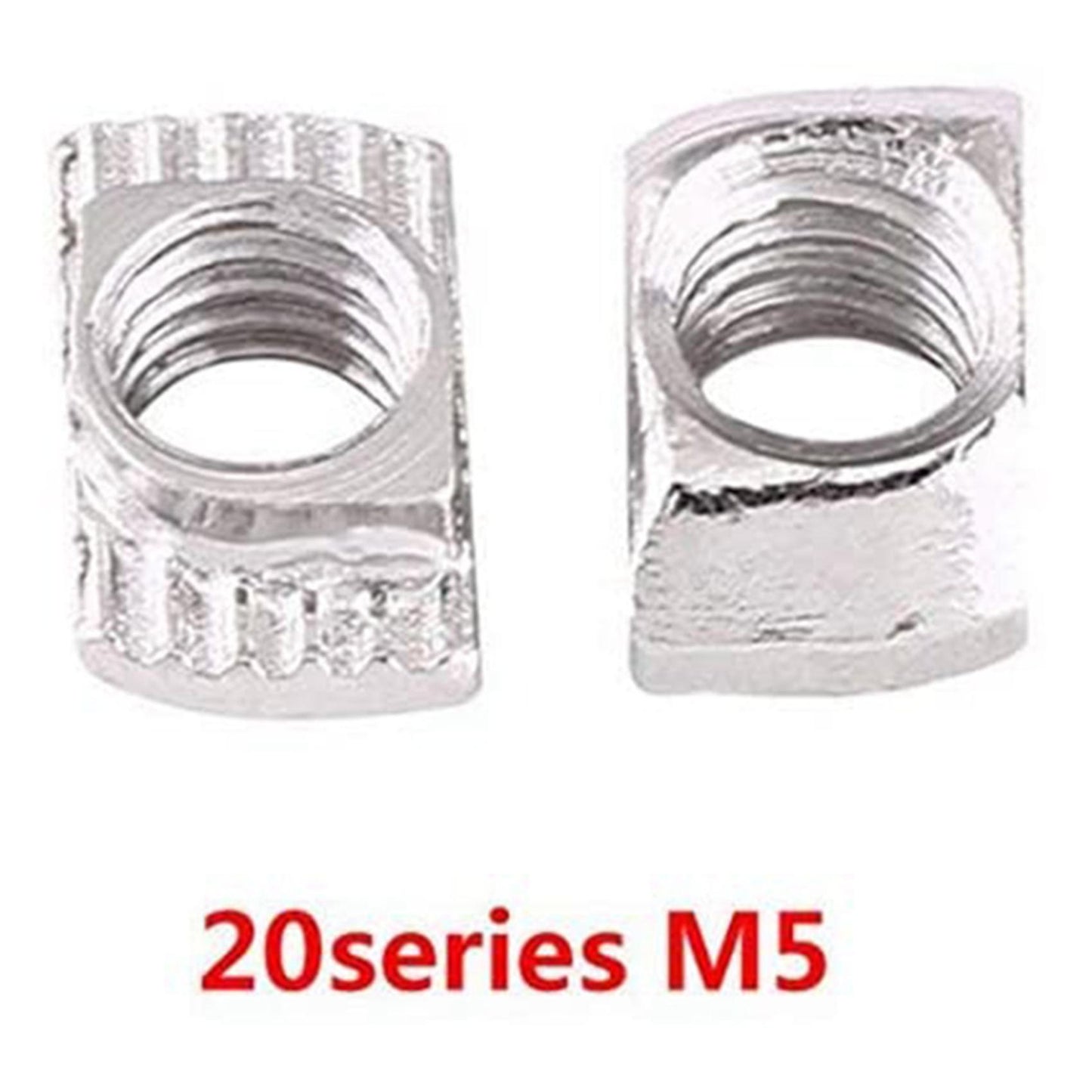 100 Pcs M5 T-slot Nut 2020 Series Aluminum Profile (m5 X 10 X 6mm)