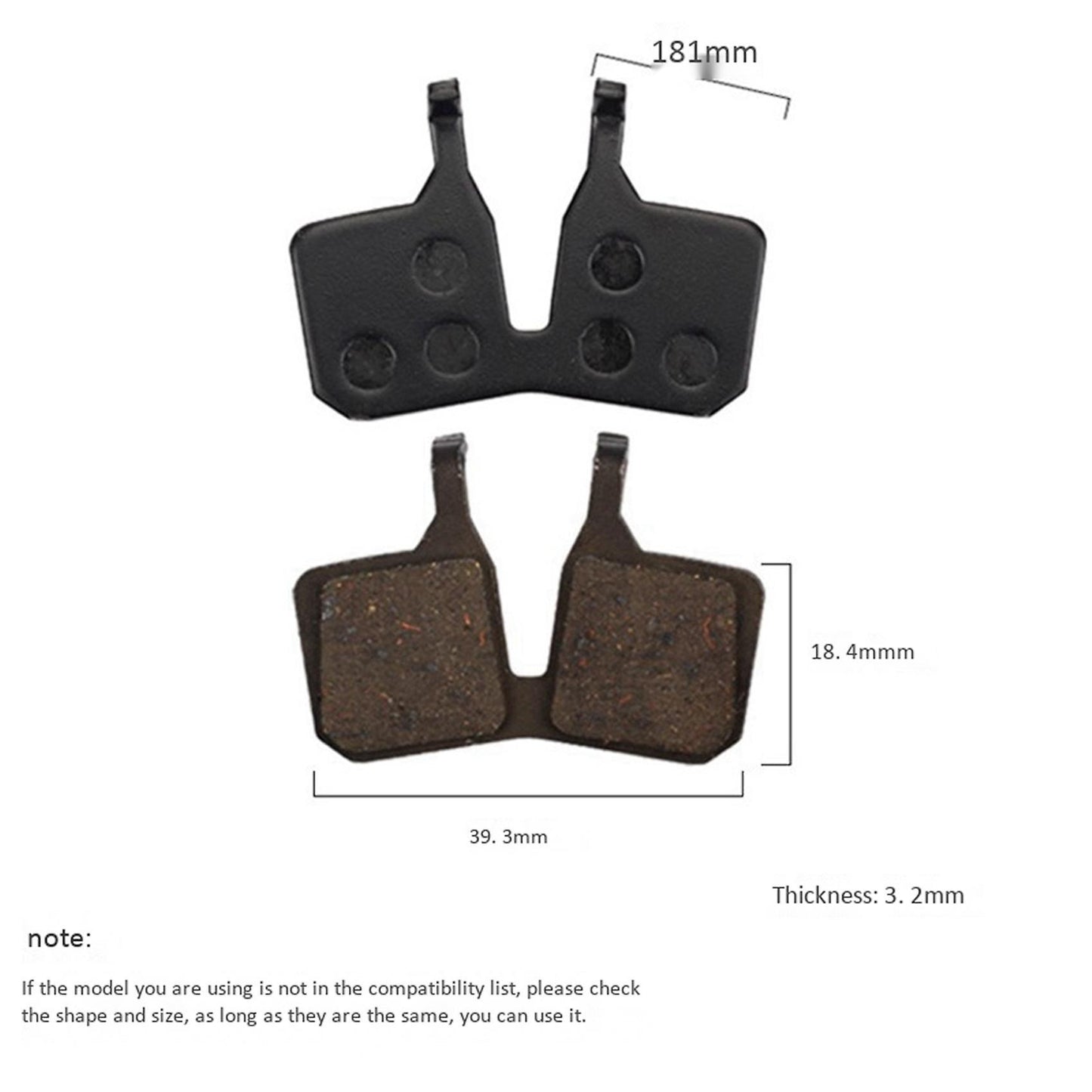 2 Pair Resin Bicycle Disc Brake Pads for Magura Mt5 Mt7 Mountain Bike