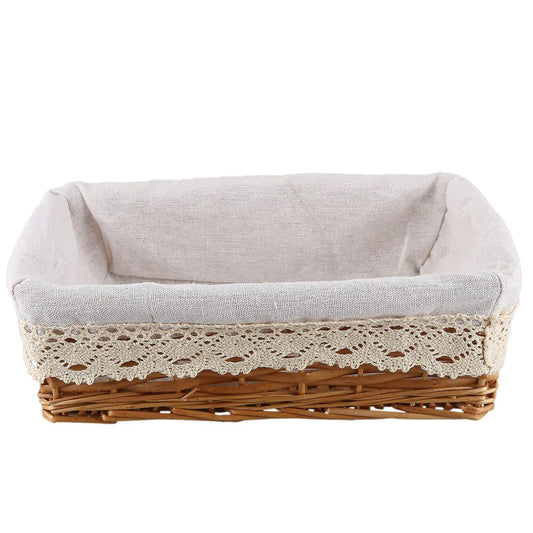 Storage Basket,wicker Storage Bins Rectangular Basket,arts and Crafts