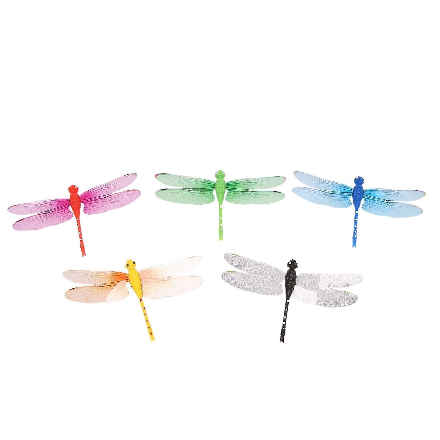 5pcs 8cm 3d Artificial Dragonflies Fridge Magnet Decoration