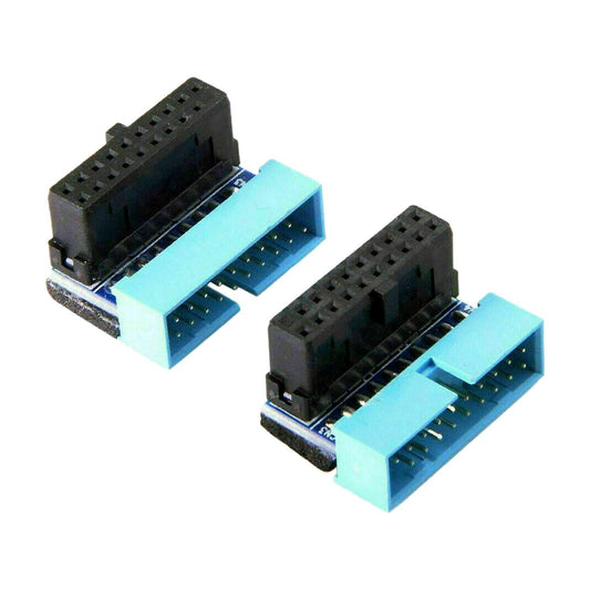 2pcs Usb 3.0 20pin Male to Female Extension Adapter for Motherboard