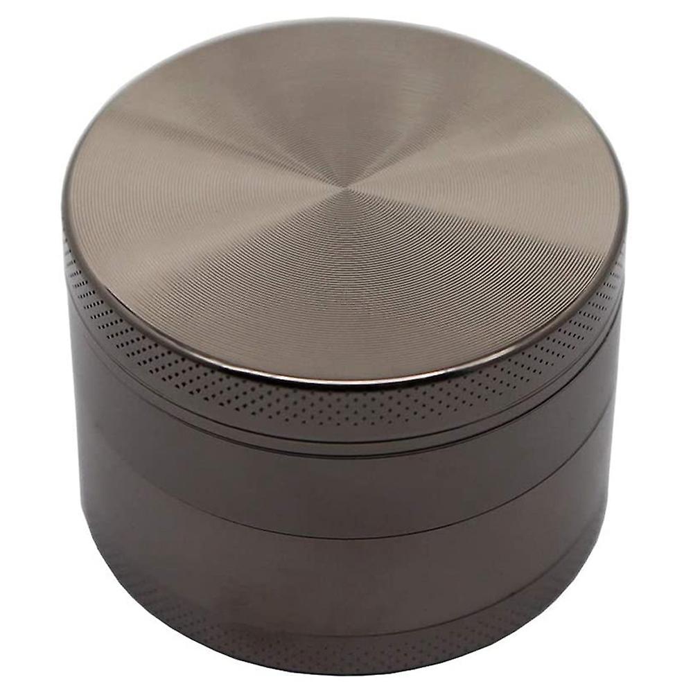 4-layer Spice Herb Grinder Zinc Alloy with Pollen Collector -gray