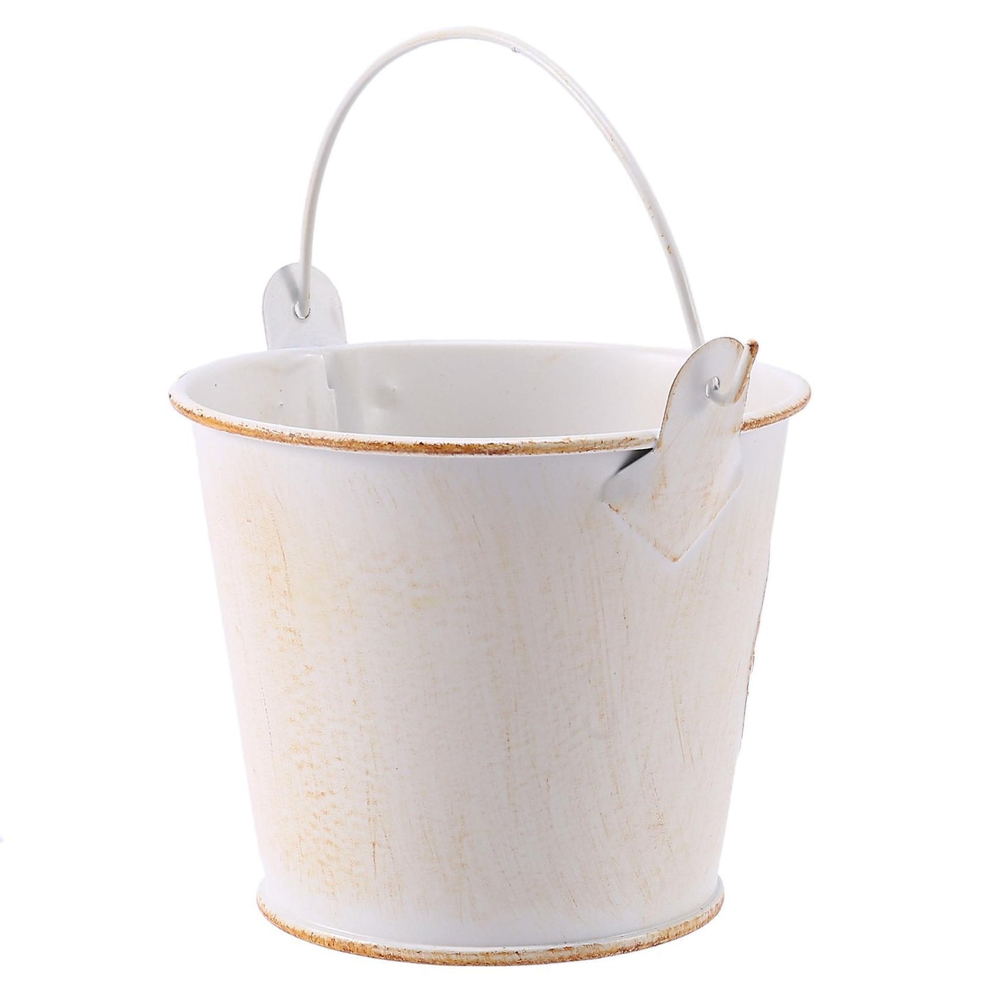 Shabby Chic Iron Flower Buckets Plants Planter Pot Bucket