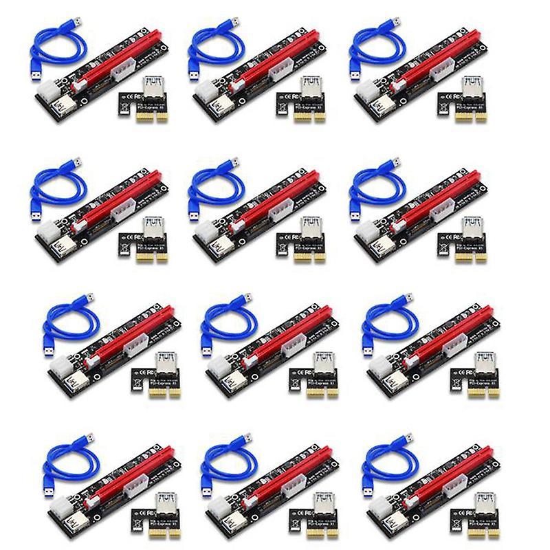 Pci-e Riser Led Express Cable 1x to 16x Image Riser Adapter Card