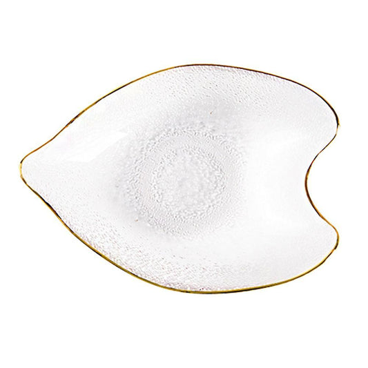 Japanese Style Creative Gilt Glass Cherry Blossom Plate Salad Bowl C