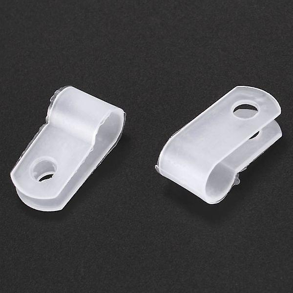 R Type Fastener Harness 6.4mm Wire Cable Tube Hose Clip Clamp 100 Pcs