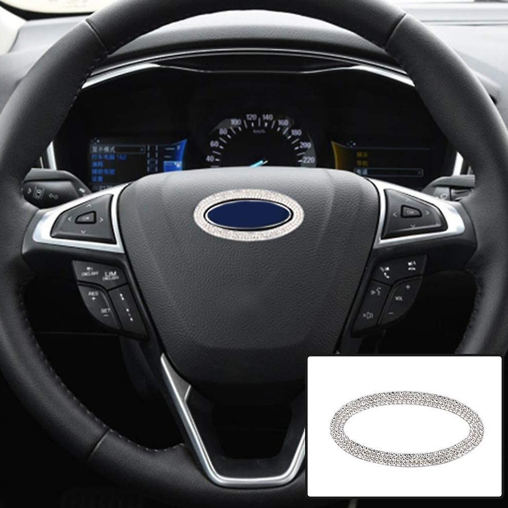 Steering Wheel Bling Logo Emblem Diamond Crystal Shiny Decal Cover