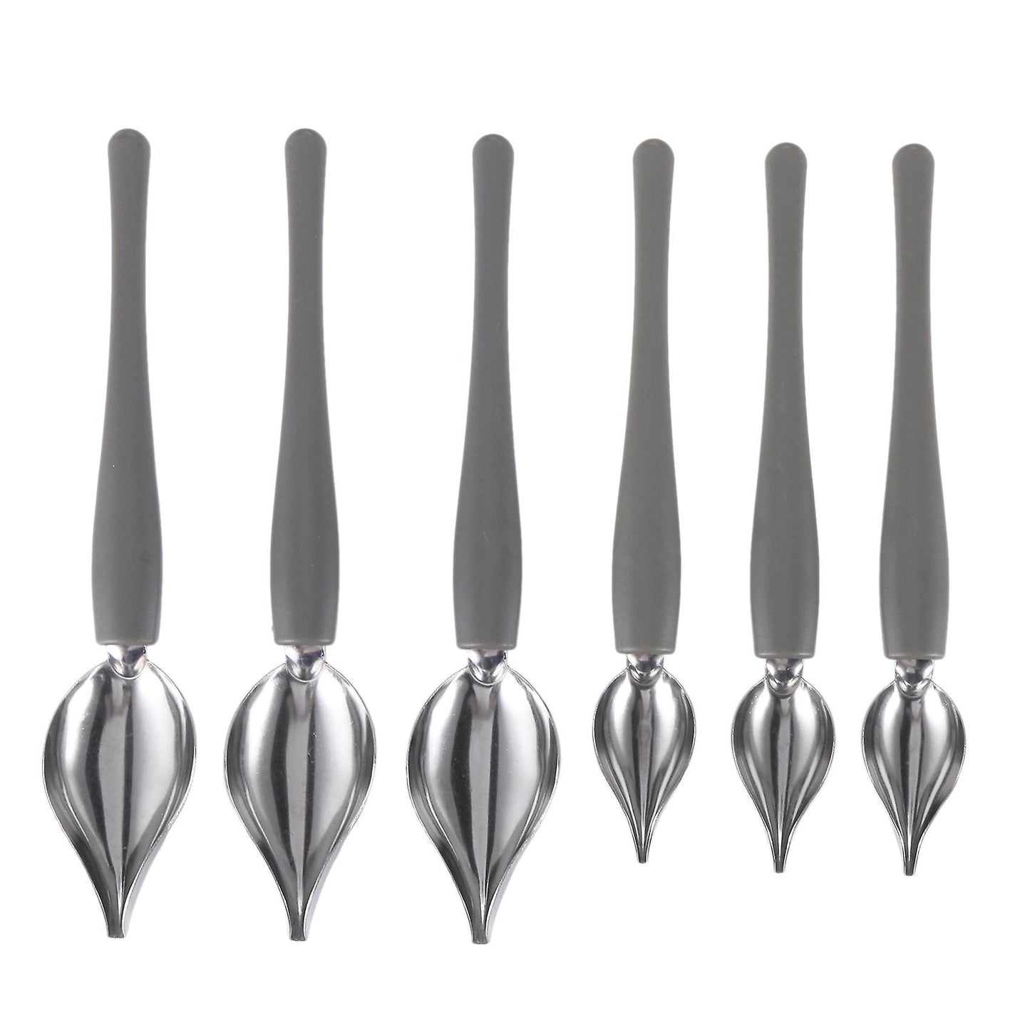 6 Pcs Art Pencil Stainless Steel Non-slip Chef Cooking Painting Spoon