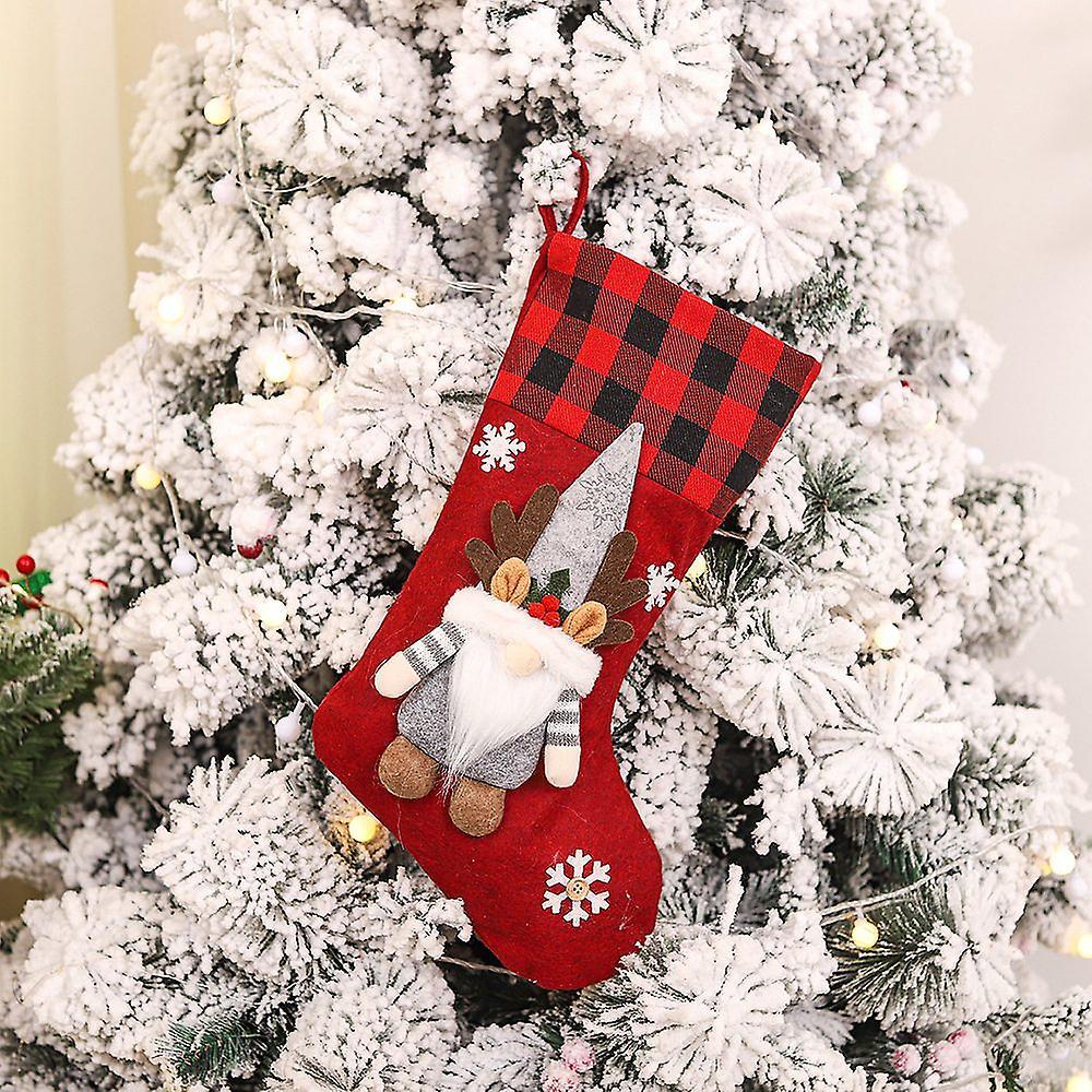 Christmas Stockings with 3d Santa Claus, Fireplace Christmas, A