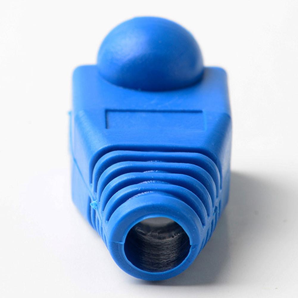 100 Pcs Rj45 Jacket Super Five Crystal Head Jacket Plastic Protective