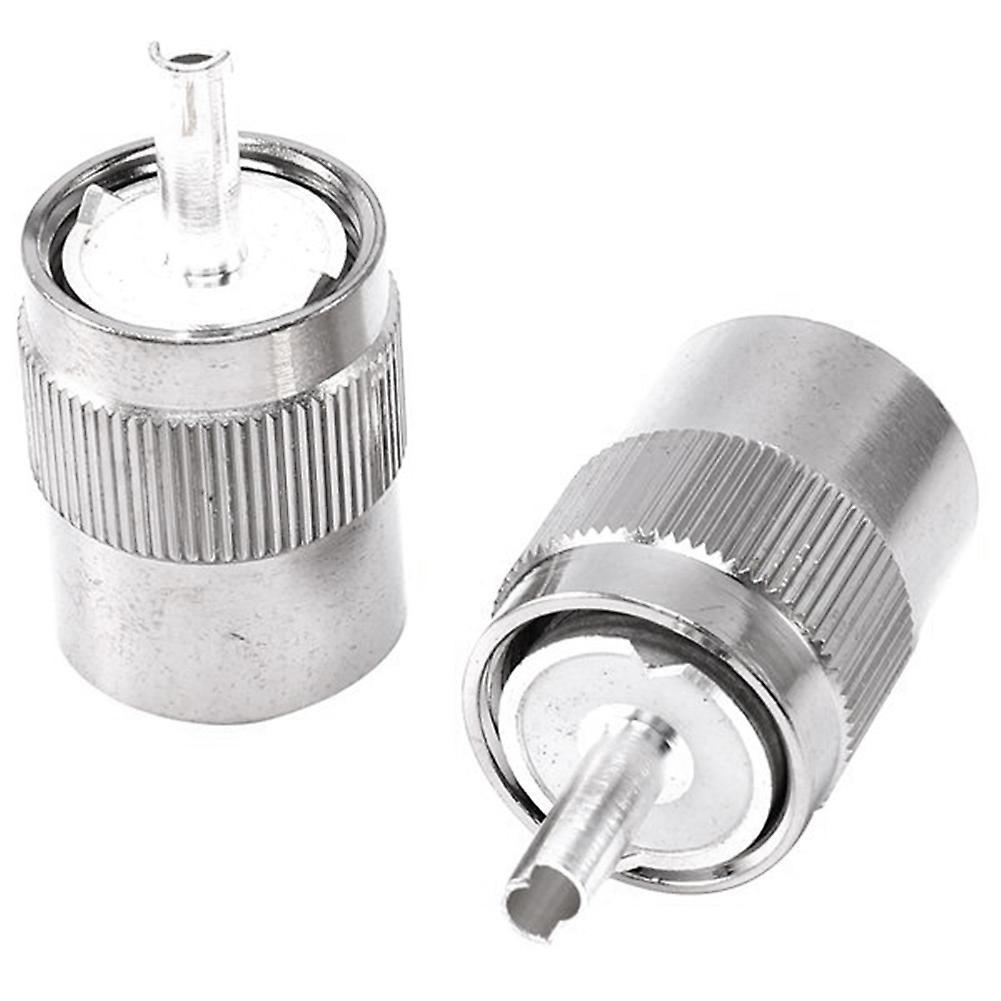 5pcs Connector Uhf Male Pl259 Plug Solder Rg58 Rg142 Lmr195