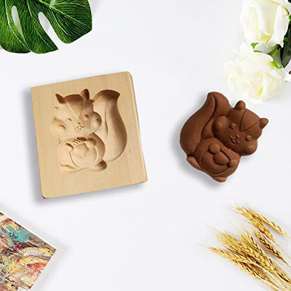 Wooden Cookie Mold Shortbread Mold Diy Cookie Mold 3d Wooden(snowman)