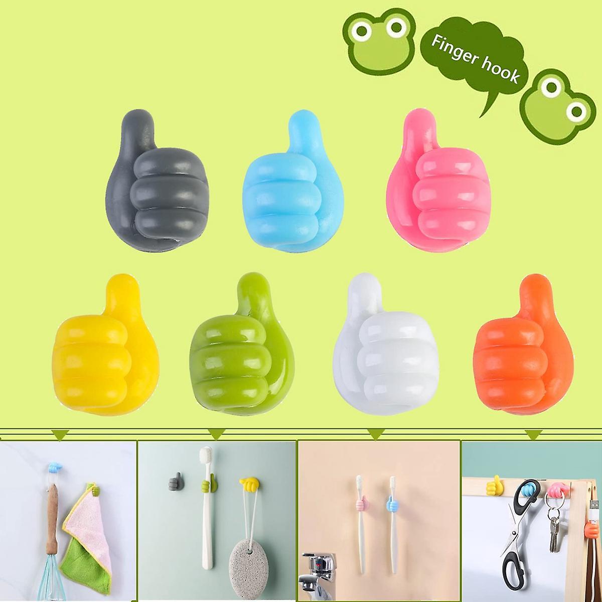 16pcs Creative Self Adhesive Multifunctional Thumb Wall Hook