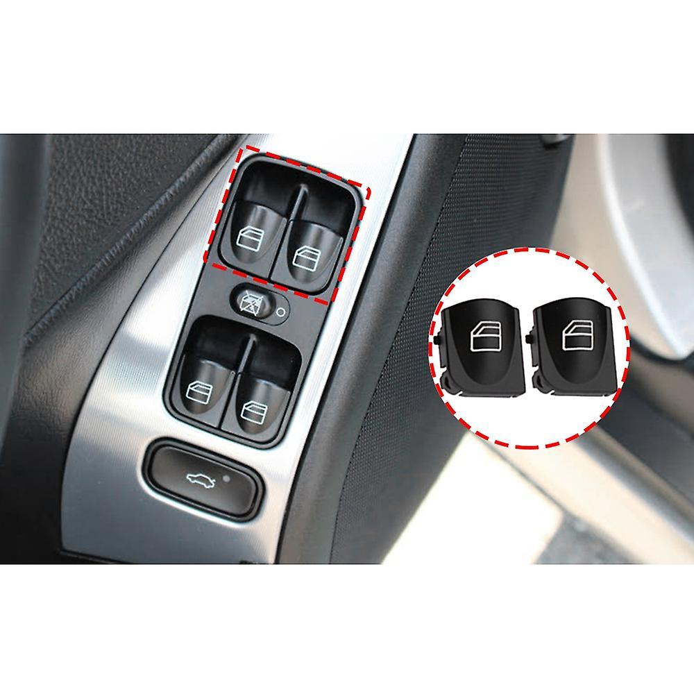 For W203 W208 C Clk Class Front Left+right Window Switch Button Caps